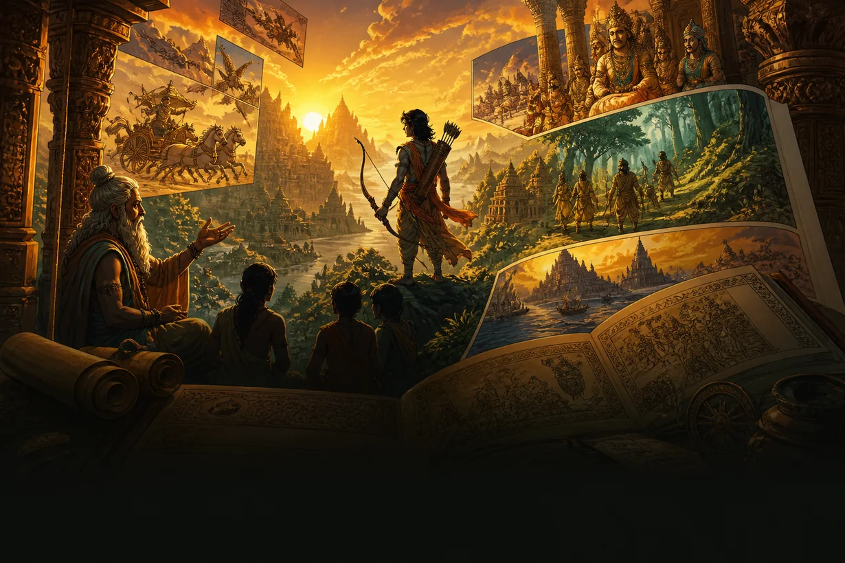 Indic heritage comics visual artwork