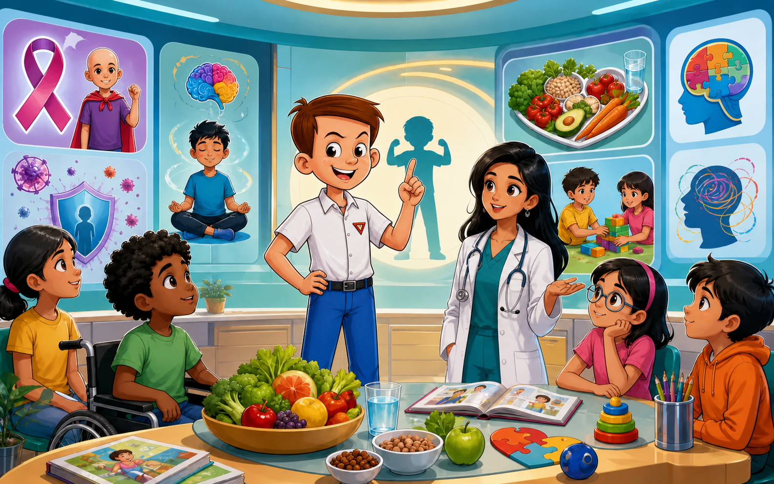 Medical comics health awareness artwork